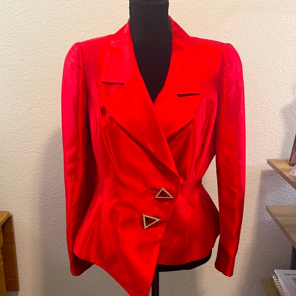 Beautiful red blazer, good condition.